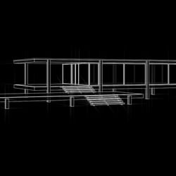 NonRealisticRendering – Farnsworth House von Mies van der Rohe