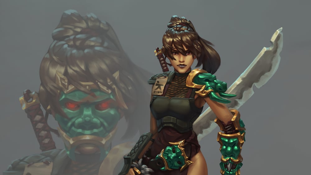 Character Design – Jade Ninja Zoomed