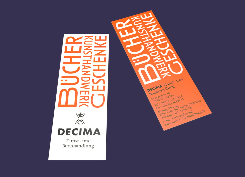 Decima Buchhandlung – Lesezeichen