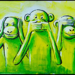Affenbande, Acryl, 2006