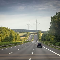 Abends auf der Autobahn