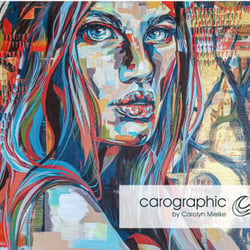 Porträt Pop Art Malerei von Carolyn Mielke carographic Kunst bunte Gesichter