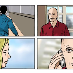 Storyboard digitale Illustrationstechnik