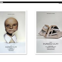 Poster designs for „Papersculpt exhibition“ while Open Studios night in Berlin