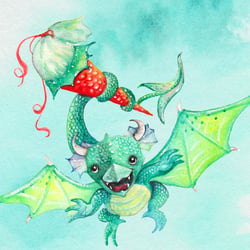 Der kleine Drache Johnis kommt in die Schule
