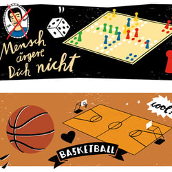Illustration, Lettering zum Thema Spiele / Cornelsen Verlag