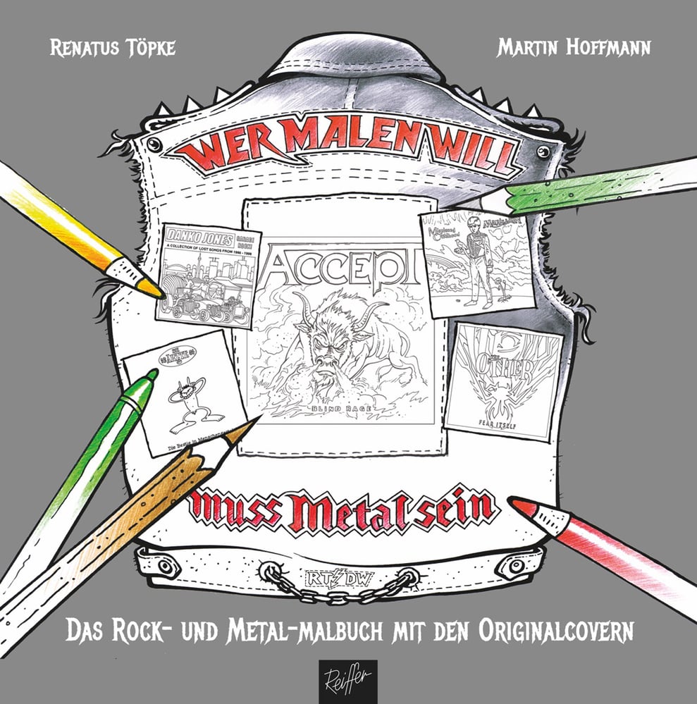 Malbuch „Wer malen will muss Metal sein“ von Renatus Töpke u. Martin Hoffmann