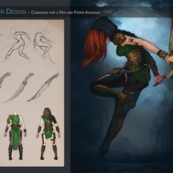 Character Design – Commission. Visuallisierung von Smaragdwaches Pen and Paper Charakter.