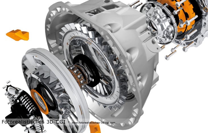 3D-CGI Getriebe