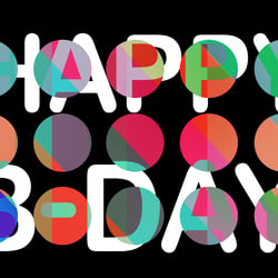 „Happy Birthday“ poster digital collage Self-Promotion / 2018