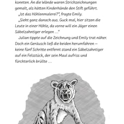 Illustration im TB „Gefangen im Riesenbuch“