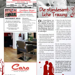 Regionaljournal – Thema „Hochzeit – Ja ich will“