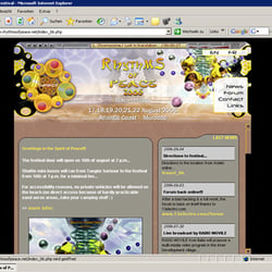 Homepage design / Rhythms of Peace Festival 2006 / Marokko