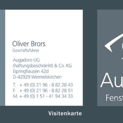 Visitenkarte / Logo nach Kundenvorgabe.