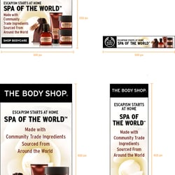 The Body Shop banners