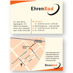 Ehrenrad | Corporate Design | Geschäftskarte