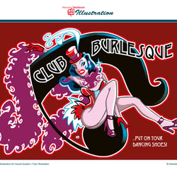 22 = Club Burlesque / Illustration für Sound System / Flyer Illustration