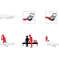 Erste-Hilfe-Illustrationen Teil 2