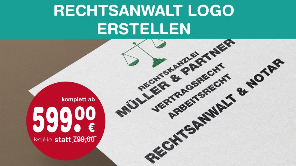 Logo für Rechtsanwalt, Rechtskanzlei, Kanzlei erstellen | Layout gestalten