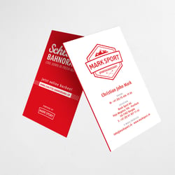 Visitenkarten hoch Mark Sport Entwurf 181106