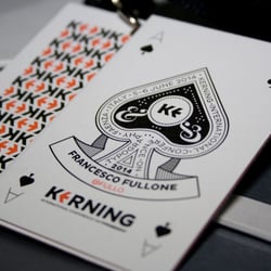 Kerning badges for organizers