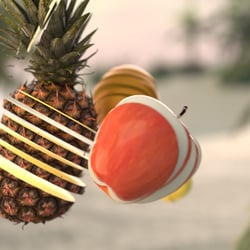 3d food commercial sim & animation