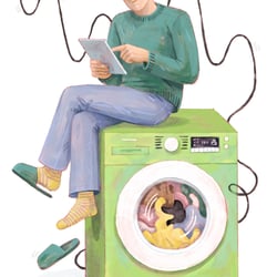 Illustration „Dynamischer Stromtarif“ für green planet energy