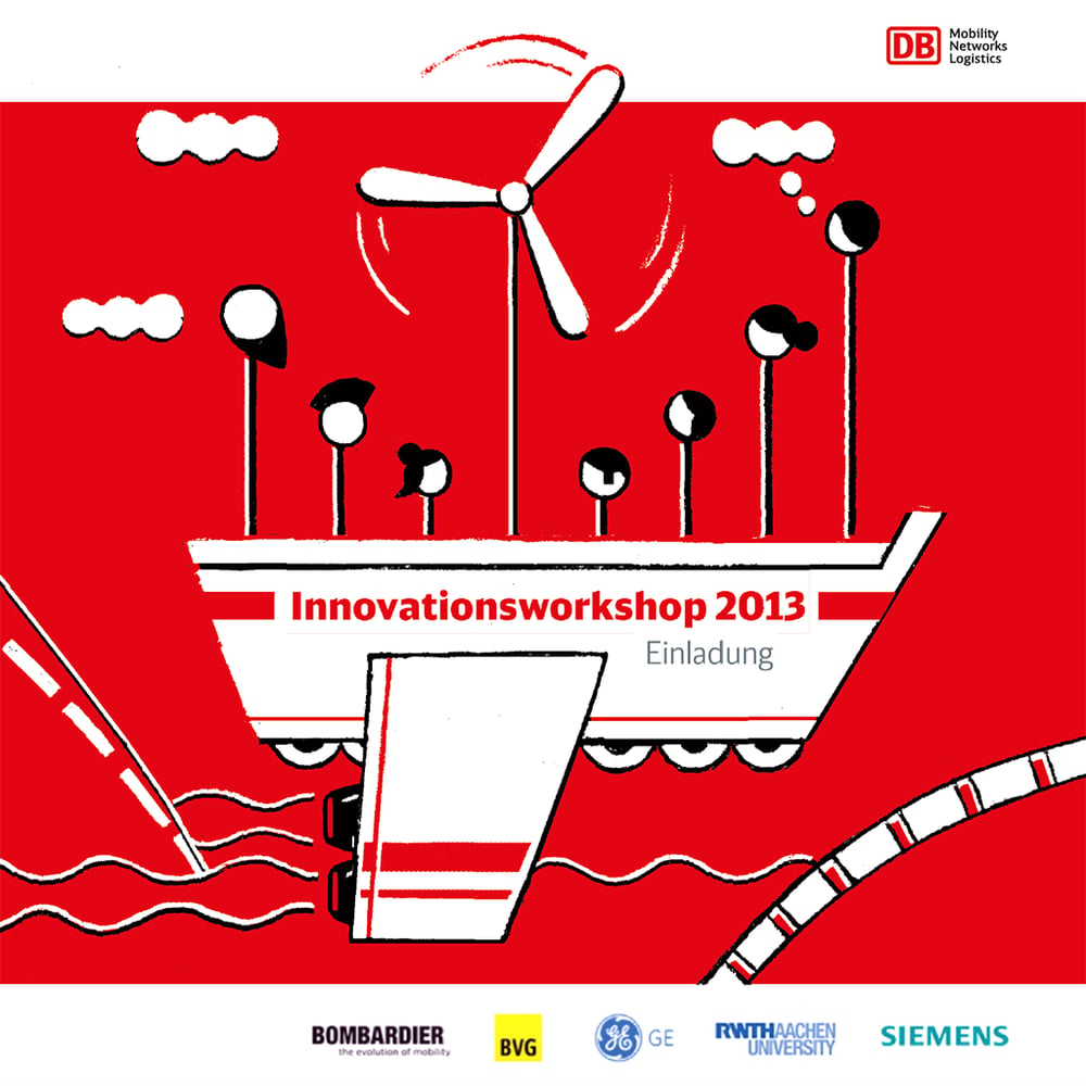 Coverentwurf für die Einladung zum Innovationsworkshop der Deutschen Bahn