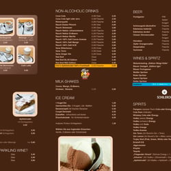 Speise- und Getränkekarte für Gastrobetrieb