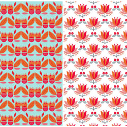 Patterndesign red/orange