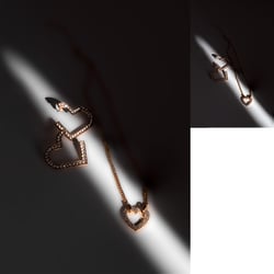Herz-Schmuckset | High-Contrast Retusche mit Licht & Schatten