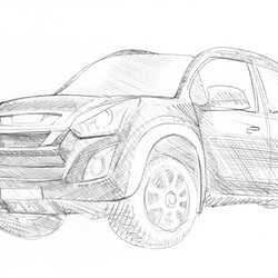 ISUZU Logo „Master Technician Programme“ / Pickup D-Max draft
