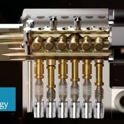3D Animation mechanical cylinders