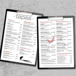 Tapas menu