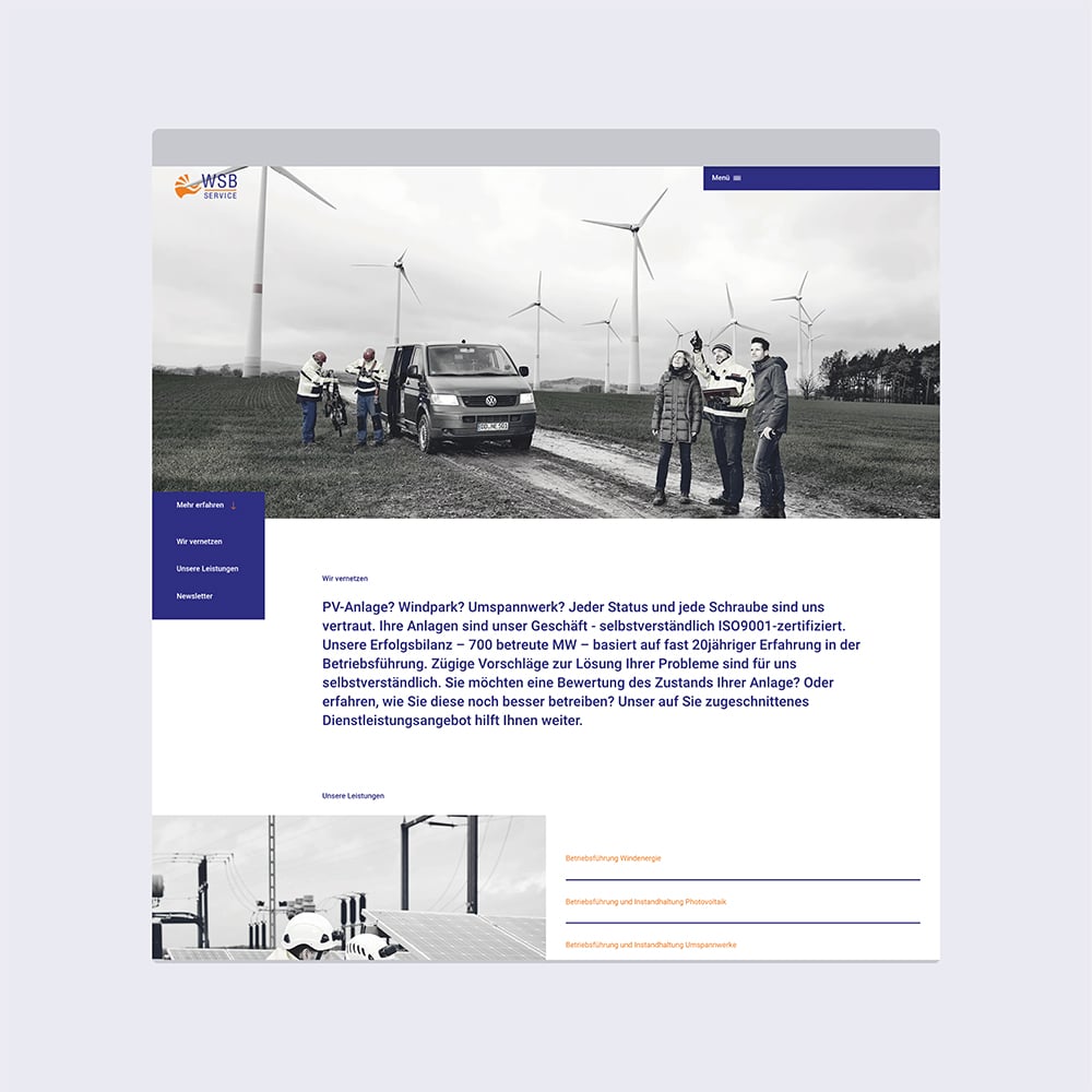 Webdesign für WSB
