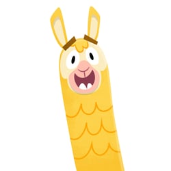 Ein begeistertes Lama