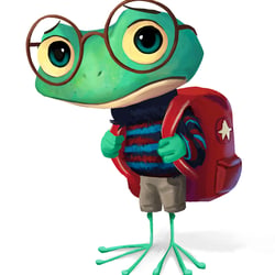 Froschjunge Charakterdesign