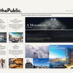 Homepage design for thepublic.com.de