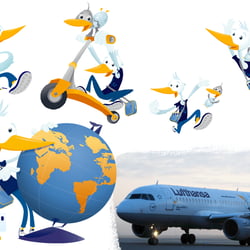 Characterdesign für Lufthansa/ Jetfriends