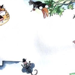 Gelschreiber und Aquarell