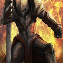 Warrior in Rageing Flames