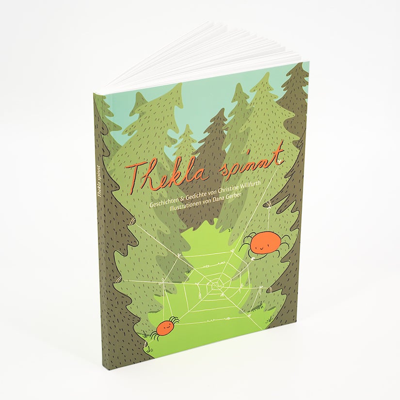 Titel Erstlesebuch „Thekla spinnt“