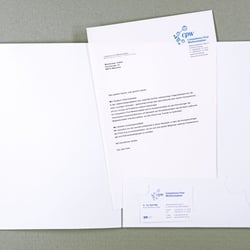 Briefpapier, Visitankarte und Präsentationsmappe