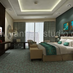 3D-Fotorealistisch Innenhotelzimmer-Design