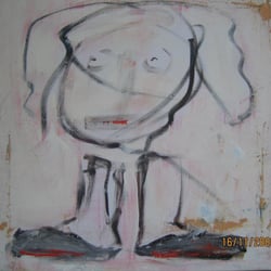 Verspielte Comicfigur 60 × 60 cm