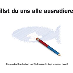 Plakatwerbung für den WWF – Thema Überfischung