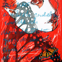„Gedichtillustration“ zu Hermann Hesse „Der Schmetterling“ – freie Arbeit – 2008
