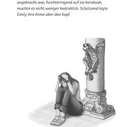 Illustration im TB „Gefangen im Riesenbuch“