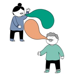 Illustration für die Website von ORBIS Thema Kommunikation