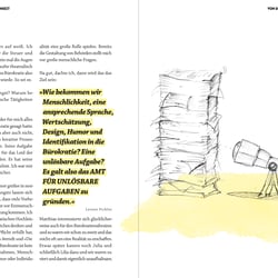 Illustrationen zum Buch-Titel „Amt für unlösbare Aufgaben“